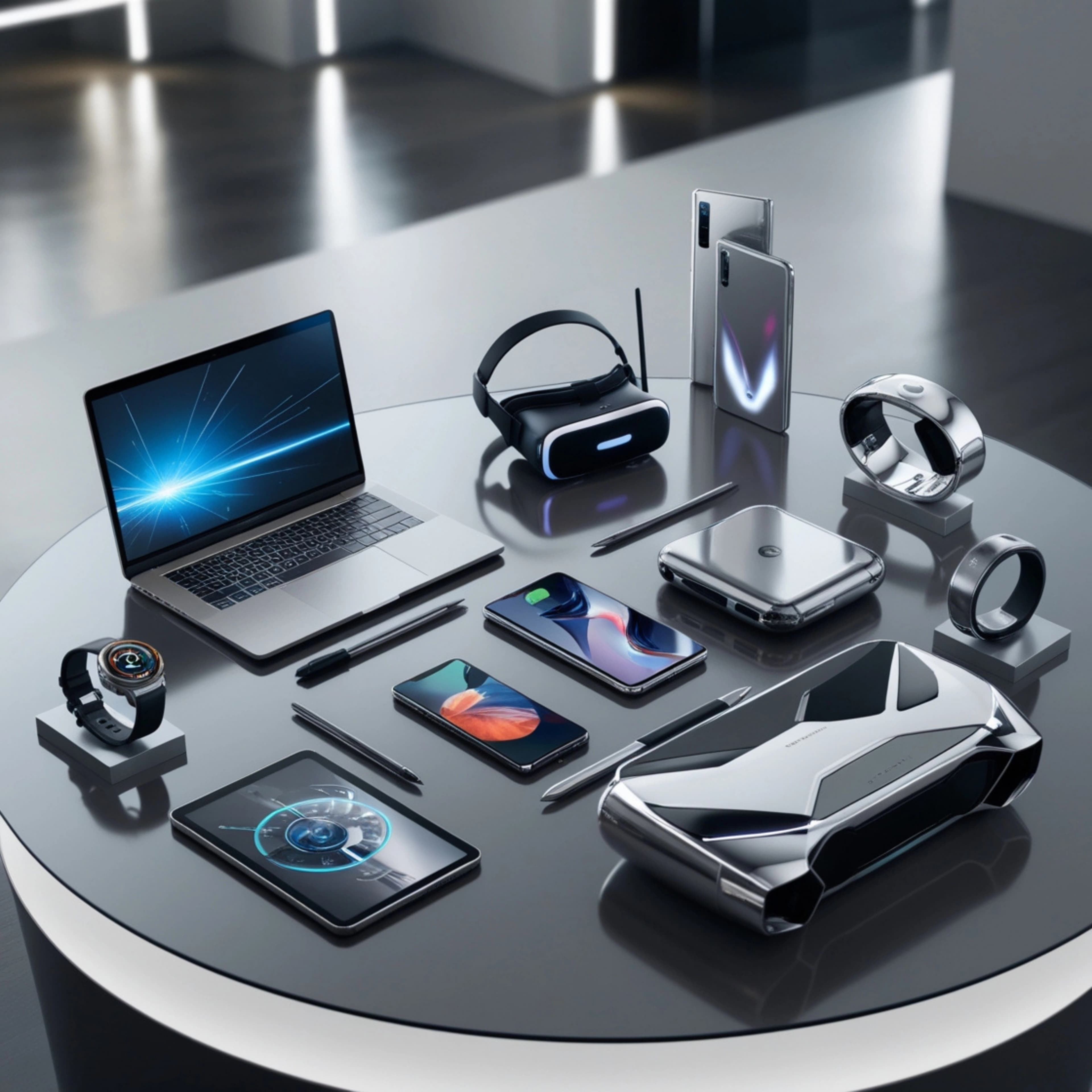 Gadgets on desk